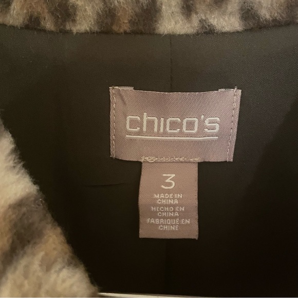 Chico's Cheetah Print Jacket Size: 3 - Only Worn Once! ☀️ Limited Edition ! - Picture 5 of 12